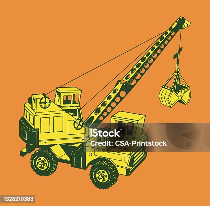 istock Toy Steel Crane 1328210383