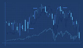 Stock trading commodity chart graph illustration.