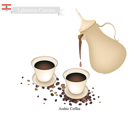 Traditional Arabic Coffee, Popular Dink in Lebanon