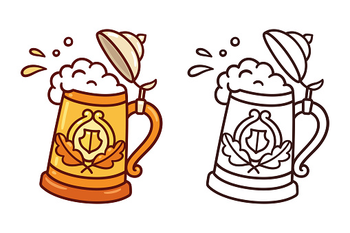 Traditional beer stein