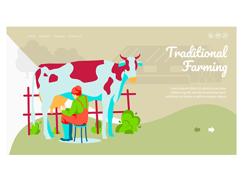 Traditional farming landing page