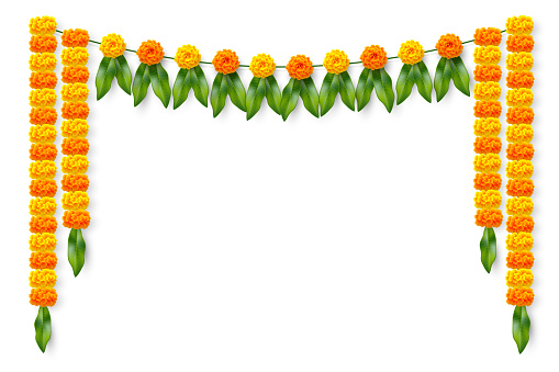 Traditional Indian floral garland.