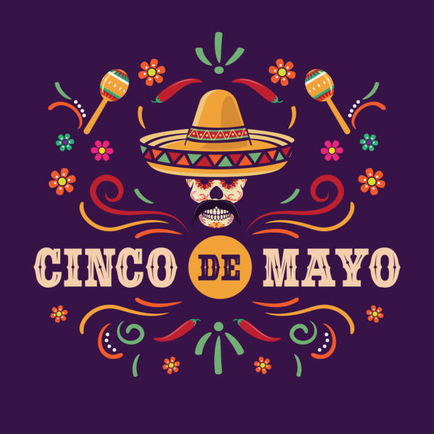 Traditional Mexican celebration federal holiday. Cinco de Mayo Traditional mexican celebration federal holiday, suitable for web banner, poster, greeting card, invitation. viva mexico stock illustrations