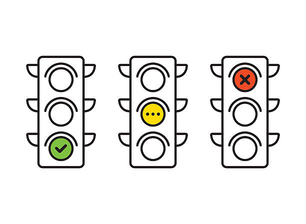 Traffic light icon vector art illustration