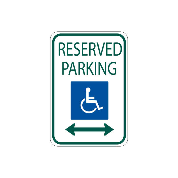 USA traffic road signs. disabled parking spot. vector illustration USA traffic road signs. disabled parking spot. vector illustration ISA stock illustrations