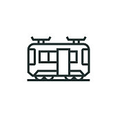 istock Train, Passenger, Locomotive Line Icon 1321672320