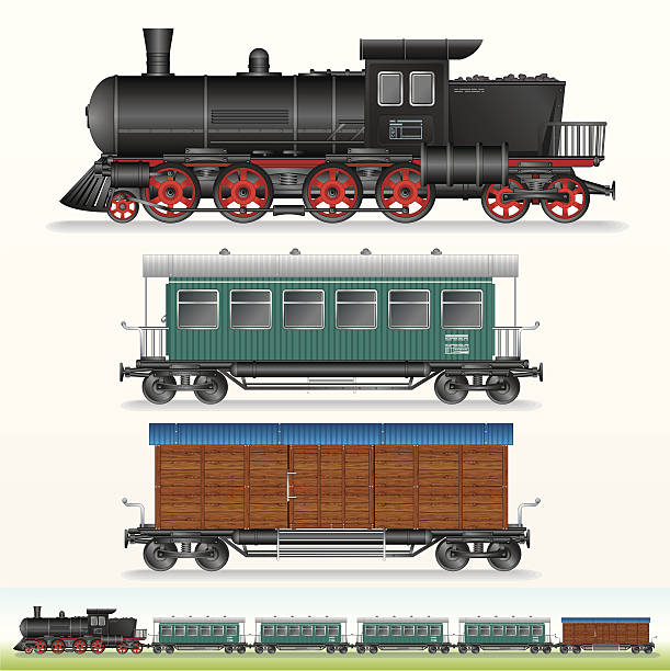 蒸気機関車 イラスト素材 Istock