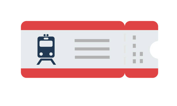 列車票向量平隔離 - 地鐵 鐵路運輸 幅插畫檔、美工圖案、卡通及圖標