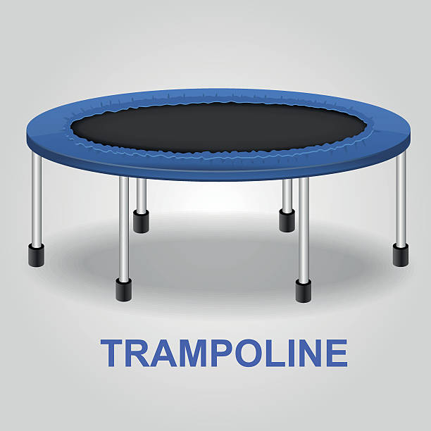 illustrazioni stock, clip art, cartoni animati e icone di tendenza di trampolino - illustrazione - tappeto elastico