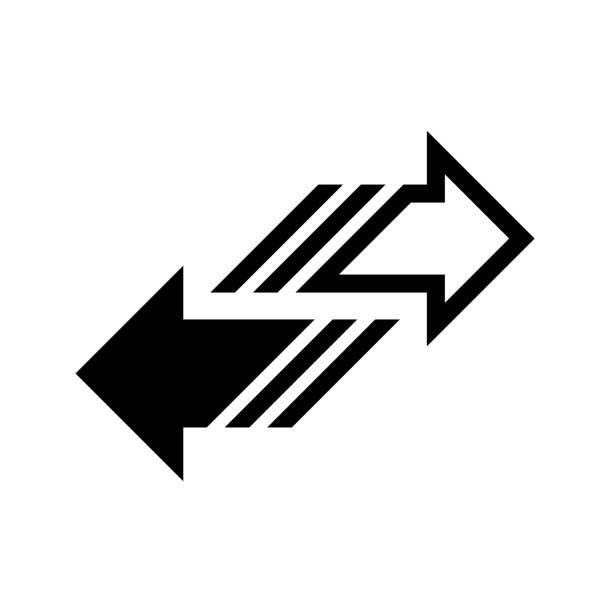 transferpfeil-symbol flach vektor-illustration-design - change stock-grafiken, -clipart, -cartoons und -symbole