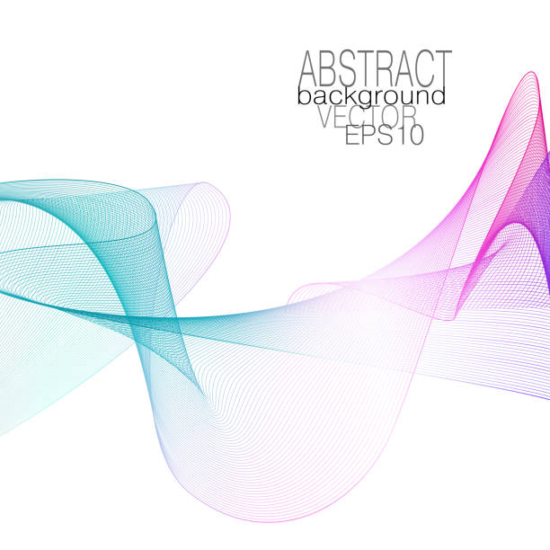 Transparent colored veil on a white background. Abstract glowing waving silk scarf. Magenta, turquoise green gradient. Vector art line pattern. Modern elegant wave design. EPS10 illustration Transparent colored veil on a white background. Abstract glowing waving silk scarf. Magenta, turquoise green gradient. Vector art line pattern. Modern elegant wave design. EPS10 illustration teal gradient stock illustrations