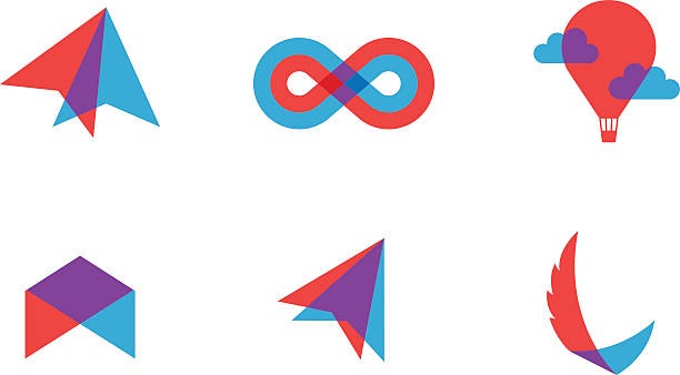 transparent flat vector symbols for branding transparent flat vector symbols for branding and identity bird symbols stock illustrations
