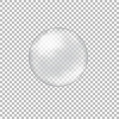 istock Transparent glass sphere with glares and highlights 877803332