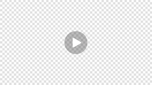 Transparent Play button isolated on transparent background.  video stock illustrations