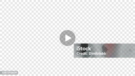 istock Transparent play button on transparent movie sized background 1387293609