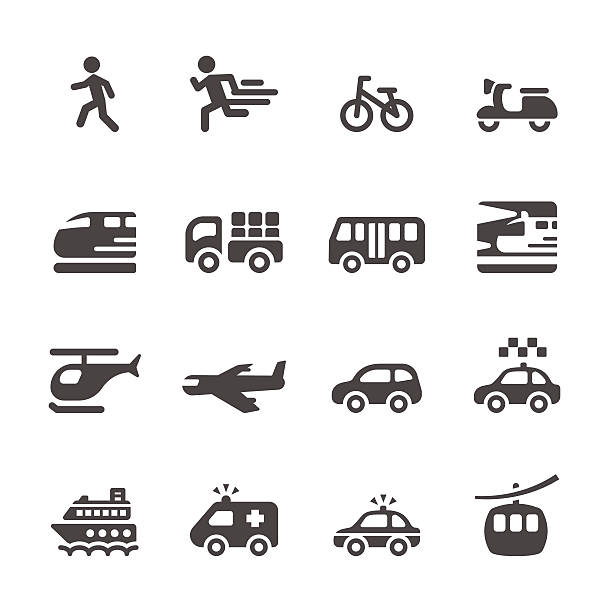 transport und fahrzeuge-icon-set 6, vektor-eps 10 - motorrad fluss stock-grafiken, -clipart, -cartoons und -symbole