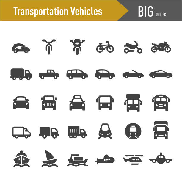 Transportation Vehicles Icons - Big Series Transportation, truck icons stock illustrations