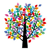 istock Tree of  colorful leaf 1096282938