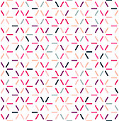 Trendy and colorful geometric composition vector pattern illustration. Abstract background design with vibrant colors.