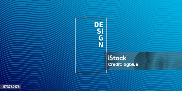 istock Trendy geometric design - Blue abstract background 1173769176