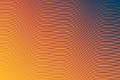 Modern and trendy abstract background. Geometric design with a beautiful gradient of curves and colors. This illustration can be used for your design, with space for your text (colors used: Yellow, Orange, Red, Brown, Blue, Black ). Vector Illustration (EPS10, well layered and grouped), wide format (3:2). Easy to edit, manipulate, resize or colorize.