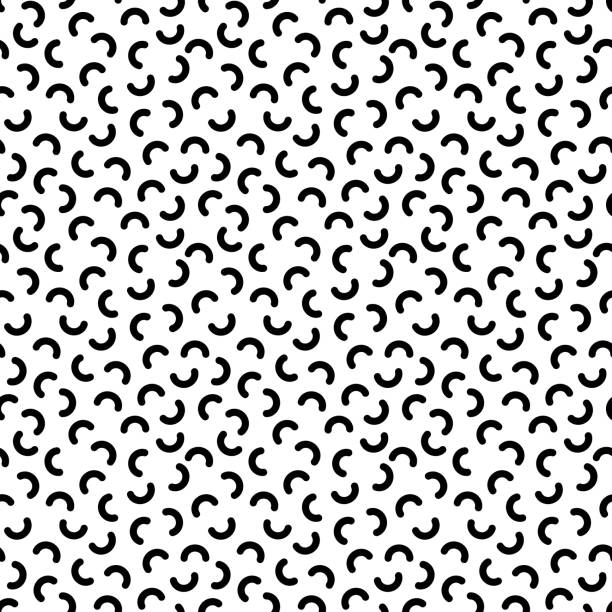 Trendy Geometric Design Seamless Pattern Fun geometric repeating pattern design macaroni stock illustrations