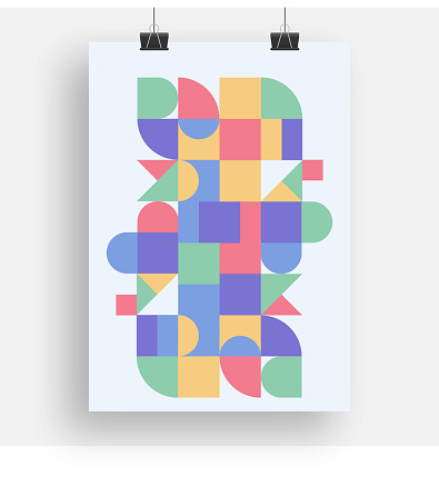 Vector posters in minimal modernism style vector