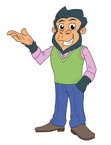 Trendy monkey illustration 2
