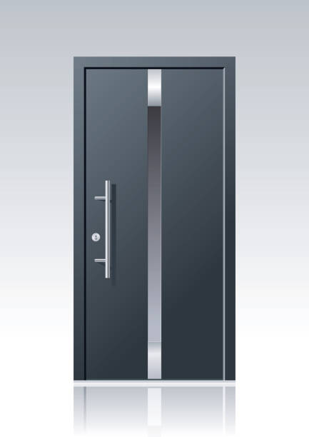 トレンディなベクトルの正面玄関 - 玄関のドア点のイラスト素材／クリップアート素材／マンガ素材／アイコン素材