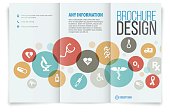 istock Tri fold brochure design on medical 505750242