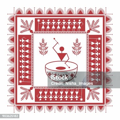 Warli Painting Wallpaper Clipart Free Download