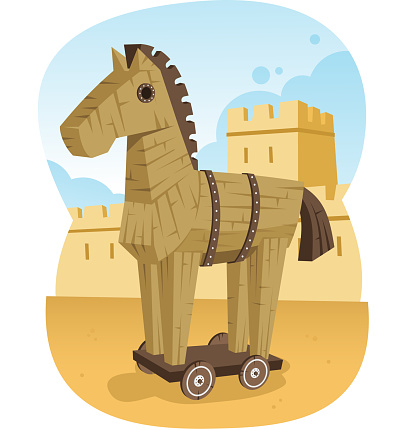 Trojan Wooden Horse Ancient Greece Animal Troy War