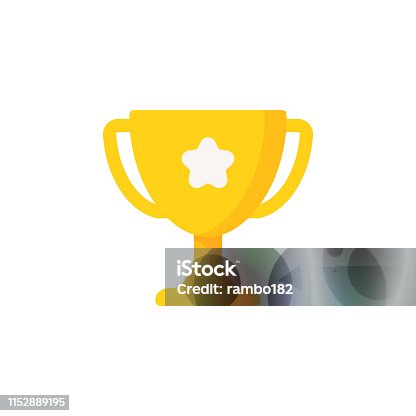 istock Trophy Flat Icon. Pixel Perfect. For Mobile and Web. 1152889195