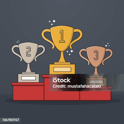 istock Trophy podium vector illustration 1367851157