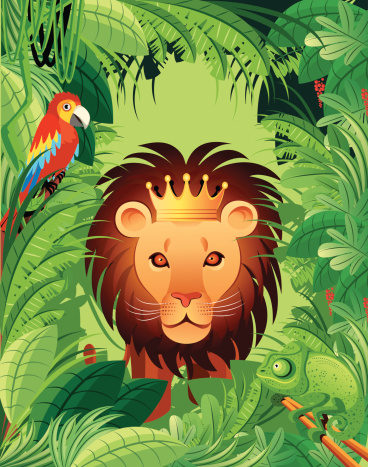 Tropical Africa and King lion