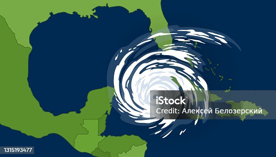 istock Tropical cyclone in the gulf of Mexican 1315193477