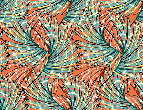Tropical palm leaves pattern of jungle leaves.