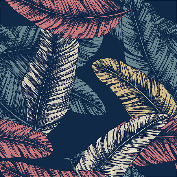 Tropical palm leaves. Seamless Pattern. Vector illustration EPS 8EPS 8 big island hawaii islands stock illustrations