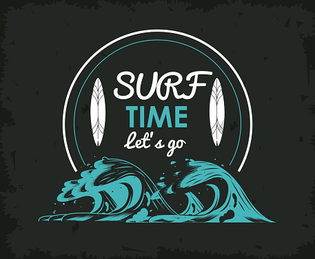 Tropical surfing lifestyle theme