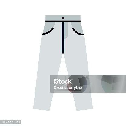 istock Trousers Flat Icon. Flat Design Vector Illustration 1328321031