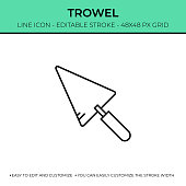 istock Trowel Line Icon Design 1333636050