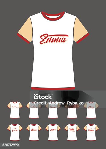 istock T-Shirt design with the personal name Emma 526712990