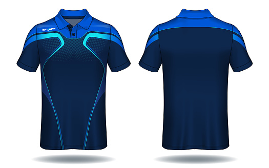 Tshirt Polo Designblue And Black Layout Sport Jersey Template Stock ...