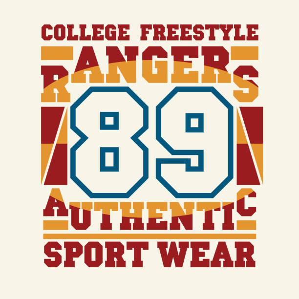 футболка рейнджеров, спорт печати, оригинальный дизайн, рубашка моды - rangers stock illustrations