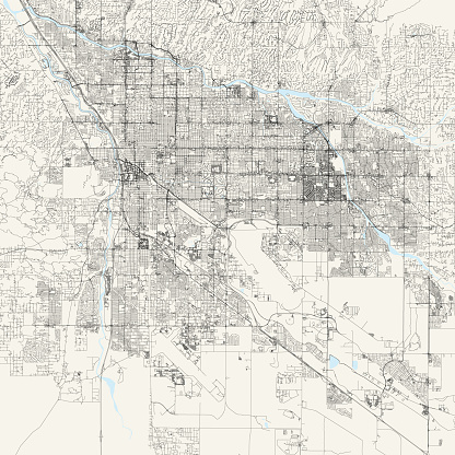 Tucson, Arizona Vector Map