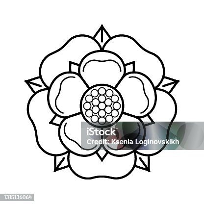 istock Tudoe rose of Englnd vector illustration. 1315136064