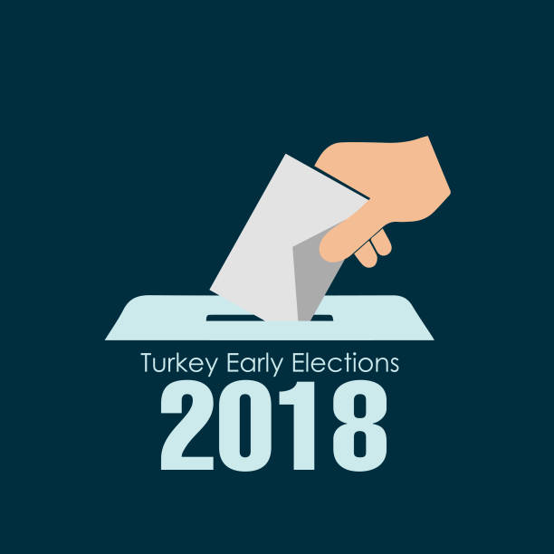 turkey early elections, vector work turkey early elections, vector work (Turkish erken secim vektor calismasi) voting clipart stock illustrations