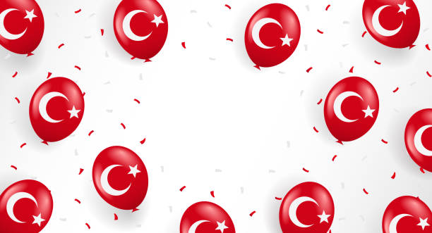50x Luftballons Türkei Türkiye Balon Ballon Fahne Bayrak Türk ay yildiz Dügün 