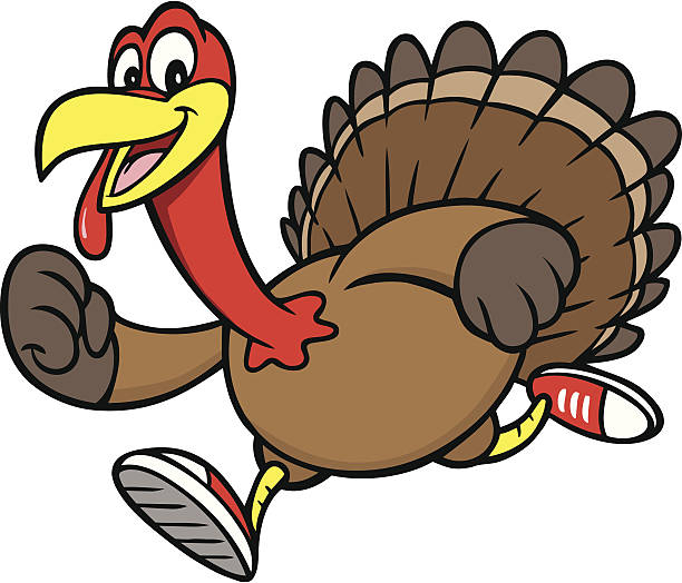 turkey run - running stock illustrations