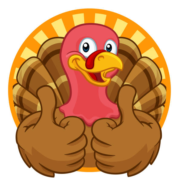 ilustraciones, imágenes clip art, dibujos animados e iconos de stock de turquía acción de gracias o personaje de dibujos animados de navidad - thanksgiving diner